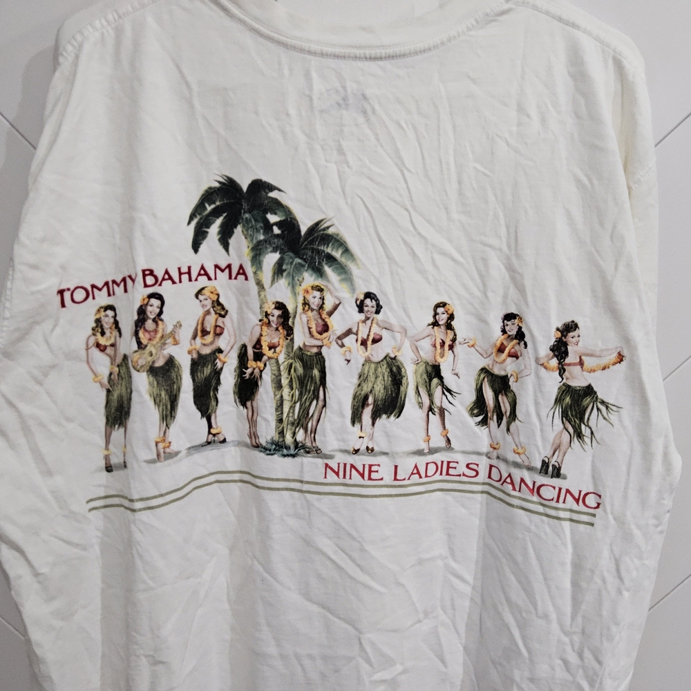 Tommy Bahama White Graphic Tee‎